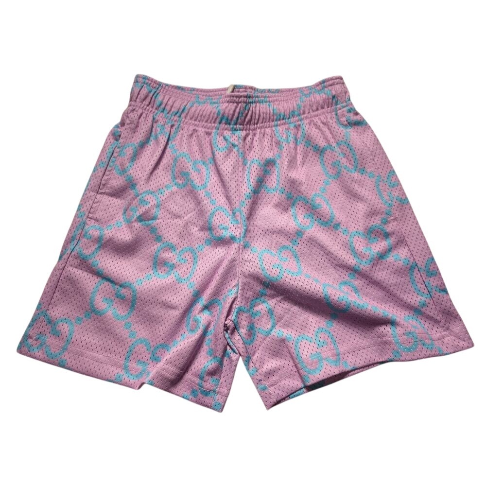 Bravest Studios Shorts Mens XS Pink Blue GG Monogram Mesh Basketball Streetwear
